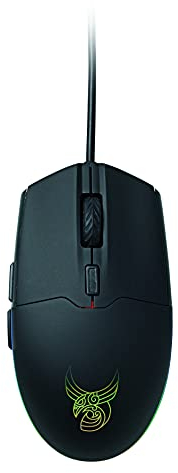 L33T Gaming E-Sports HOFUD, optische Gaming Mouse, Computer Maus, 6-Tasten, 3200 DPI, bis zu 5 Millionen Klicks, RGB Beleuchtung, HQ USB-Anschluss, Links- als Rechtshänder, Ultrahartes ABS Gehäuse