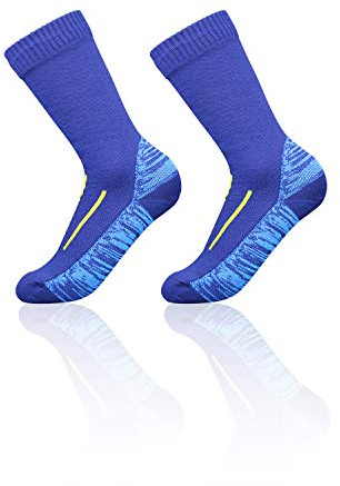 VFAMAN Calcetines impermeables para hombres y mujeres. Para actividades al aire libre, 100% impermeables, transpirables, resistentes al viento, golf, patinaje, ciclismo, senderismo, pesca, azul, M