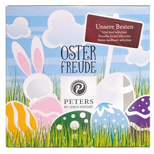 Peters - Mit Genuss verführt | Osterfreude | Unsere Besten | Pralinen-Mischung | Mit Alkohol | Ostern | Osterpralinen | Geschenk | Schokolade | Süßigkeiten | Made in Germany | 200g