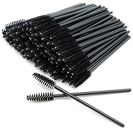 AIBAOBAO 100 Stück Wimpernbürstchen, Einweg Wimpernbürste, Augenbrauenbürstchen, Mascara Bürste,Mascara Pinsel Einweg,Wimpernbürsten Wimpernkamm Bürste für Mascara, Make Up Tools