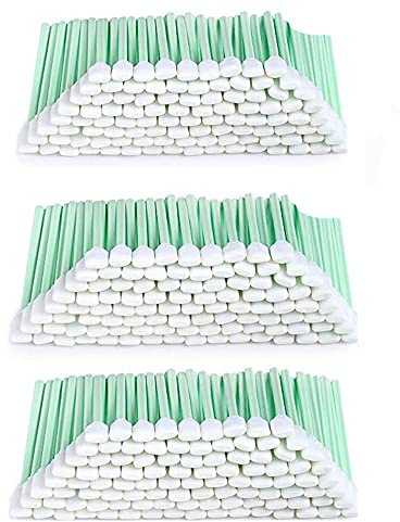 300X Bâtonnets de Nettoyage en Mousse, D'écouvillon en Mousse pour Imprimante à Jet d'Encre,Tête d'Impression,Caméra, Lentille Optique, Vert