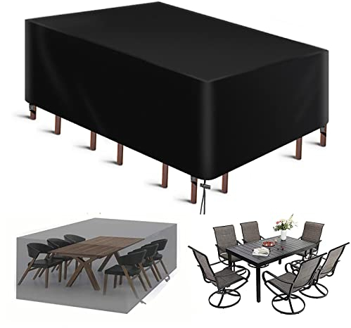 Funda para Muebles de jardín Exterior, Funda Mesa Exterior Impermeable, Rectangular Protectora Muebles Exterior para sofá 600D Oxford (210 x 123 x 80 cm)