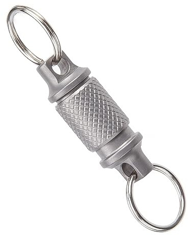 DONGKER Portachiavi a Sgancio Rapido,Portachiavi Staccabili Estraibili in Lega di Titanio con Doppio Chiusura per Comodi Accessori di Regalo