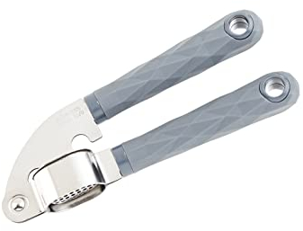 Wiltshire Diamond Handle Garlic Press, Garlic Crusher, Dimensions: 19x5x2cm, Colour: Grey