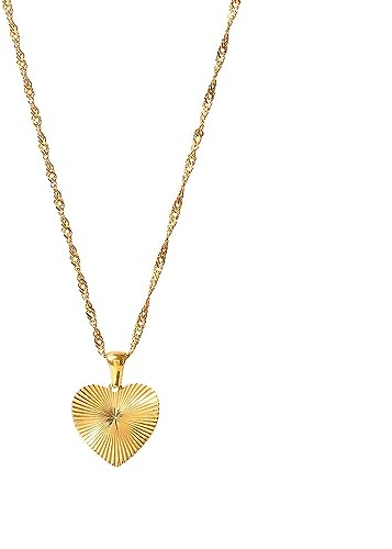 IBARA Women Dianty Necklace Sun Crescent Moon Star Evil Eye Lock Lovely Heart Flower Butterfly Pearl Pendant Coin Necklaces 18K plated CZ Filled Chain Boho Beach Simple Handmade Jewelry