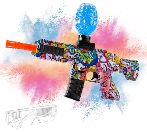 Sendowtek Gel Gun Blaster Toy for Teens Adults 50000 Round Splatter with Goggle Automatic Shooting Toy Gun Battery Powered Electric Blaster for Outdoor Games - Age 14+