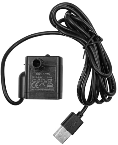 POFET USB Submersible Water Pump 3W DC3.5V-9V 200L/H Mini Water Pump for Aquarium Fish Tank Cat Fountain Water Feature Statuary Hydroponics