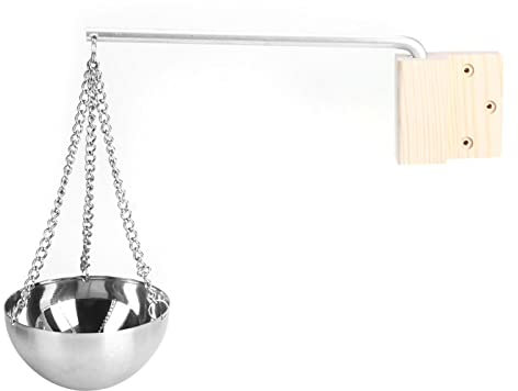 KIMISS Cuenco Aromático para Sauna, Taza de Acero Inoxidable, Aceite Esencial para Patio, Césped, Jardín, Piscinas, Suministros, Accesorios, Accesorios para Colgar en la Habitación,