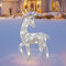 Opdestn Beleuchtetes Weihnachtsrentier, LED Rentier Hirsch Figur, Weihnachtsbeleuchtung für außen und innen Weihnachtsfigur Rentier Funkelnde Hirschdekoration für Haus und Garten