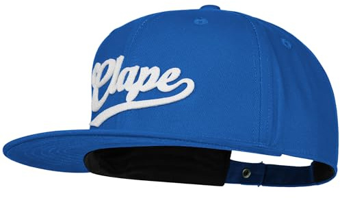 CLAPE Casquette Snapback Homme Femme Casquette de Baseball Bord Plat Coton Chapeau de Sport Réglable Trucker Cap Unisex Hip Hop Bleu Blue BSAP2568