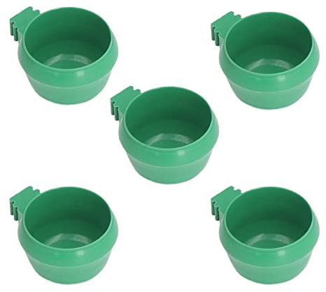 Haofy Cuenco de Agua para Comida de Loros y Pájaros, Plato de Plástico PP para Alimentos Frescos y Agua, Ligero de 6,7 a 8,5 Onzas, Varios Tamaños, Pequeño, Mediano Grande, Ideal para Dueños de
