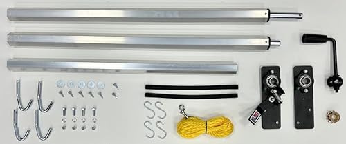 Hand Crank Tarp Roller Kit with Retention Bow for Dump Truck or Trailer (Without TARP)