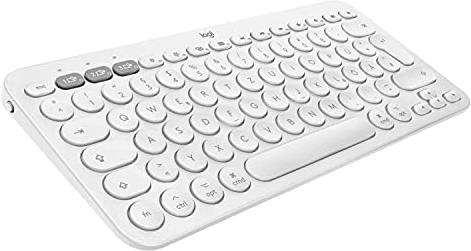 Logitech K380 Multidispositif Bluetooth Clavier pour Mac avec profil ultra-fin, Easy-Switch, autonomie de 2 ans, compatible MacBook Pro, Macbook Air, iMac et iPad, Français AZERTY - Blanc