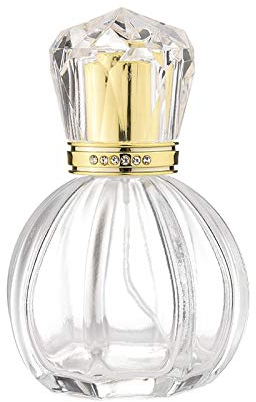 Vaporisateur de parfum vide en verre avec bouchon en cristal doré 50 ml
