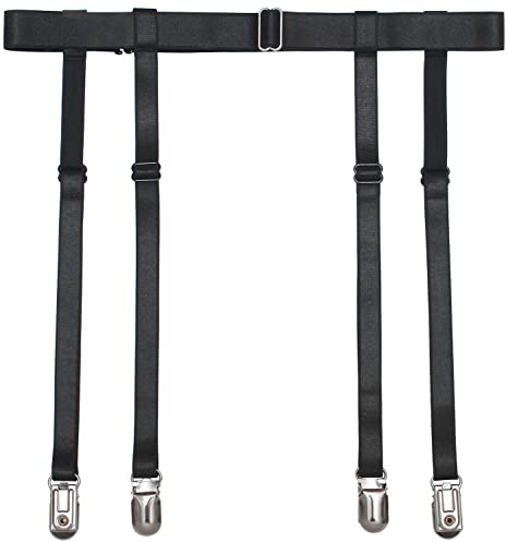 IMOMOTO Simplicity-Reggicalze Giarrettiera blet, Nero, 4 Cinghie Clip Anatra, Etichettalia Unica Donna