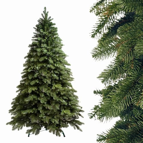 SMEREKA® Premium Konstgjord Julgran 250 cm - Naturtrogen Sprutgjuten 100%, Tillverkad i EU - Konstgjord Gran med Metallställning - Artificial Christmas Tree