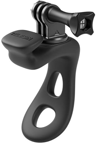 TELESIN Multifunktionale, starke, flexible Silikon-Fahrrad-Lenkerringhalterung für GoPro, Insta360, DJI und andere Action-Kameras (schwarz)
