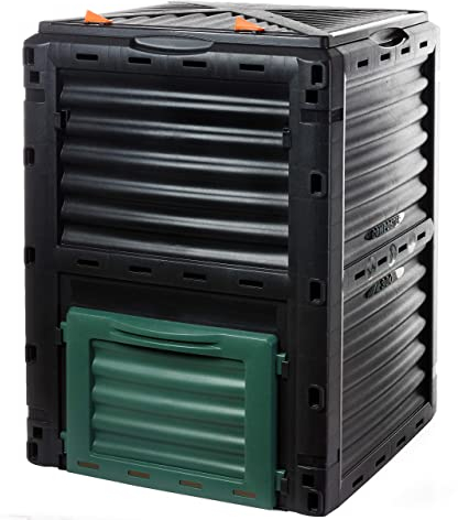 2friends Premium Garten Komposter 300 Liter Ã–ko-Kunststoff Kompostbehälter für Gartenabfälle, Made in EU, mit Ergonomischem Griff