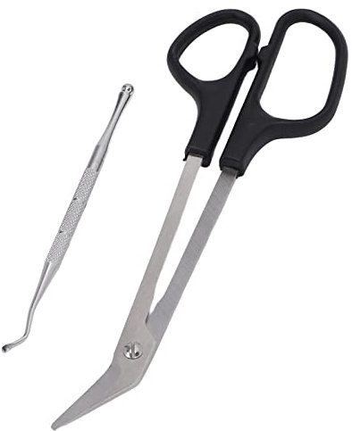 Ciseaux à Ongles des Pieds Manche Longue Design Ergonomique Unique Coupe-ongles des Pieds avec Classeur à Ongles Ciseaux pour Picone à Bec Long Adultes et Personnes âgées