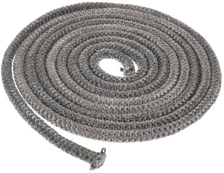 SEWOART Junta de Estufa Cuerda de Fibra de Vidrio de 6 Mm 5 M para Inserto de Chimenea de Estufa de Leña Sello de Fácil Instalación