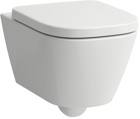 Laufen Meda Juego de inodoro suspendido Advanced, cisterna silenciosa, 360x540mm, incl. asiento de inodoro con tapa, H8661100000001, Color: blanco