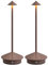 NEWSEE 2 Pack Mini Cordless Table Lamp, Portable LED Desk Lamp, 4000mAh Rechargeable Battery Powered Lighting, Stepless Dimming for Bedroom, Dining Room, Coffee Shop, Camping(Brown-2)
