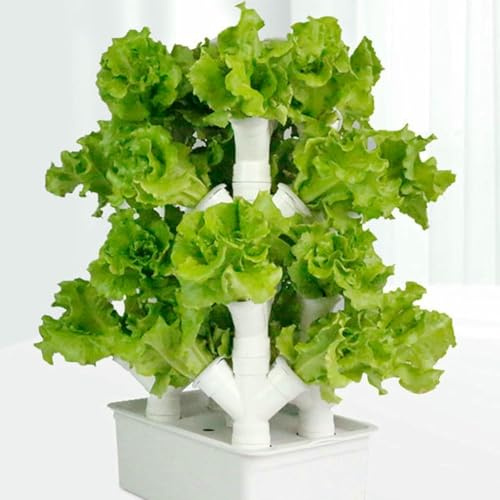 GZYHDC Mini Herbe de culture d'intérieur et d'extérieur, kit de germination de pépinière, tour verticale système de culture hydroponique de jardin, pour herbes, fruits et légumes (3 colonnes)