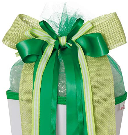 ROTH Schultütenschleife Fresh Green - fertig gebunden ca. 50 x 23 cm - Schulanfang-Schleife