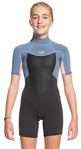 Roxy 2/2mm Prologue - Back Zip Short Sleeve Springsuit for Girls 4-16 - Kurzärmliger Back-Zip-Springsuit - Mädchen 8-16 - 8G - Mehrfarbig.