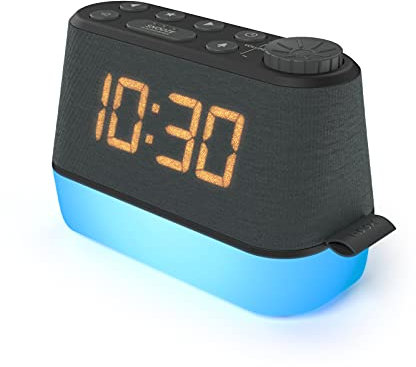 Alarm Clocks Bedside, Radio Alarm Clock, Night Light, FM Radio, Dual Alarm Clocks for Bedroom, USB Charging Port, Dimmable, LED Display, Relaxation Sounds, Sleep Aid, Mains Powered Battery Backup