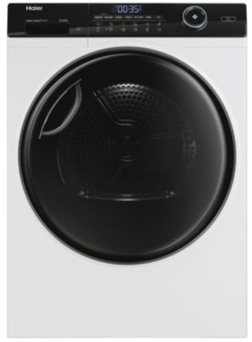 Haier I-Pro Series 5 HD90-A3959-S Secadora con Bomba de Calor de 9 kg, Función Vapor I-Refresh, WIFI, Antiarrugas, Depósito de Agua, Inicio Diferido, Motor Inverter, Tambor XXL, I-Time