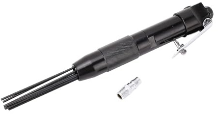 Garosa Compact Needle Scaler 12 Needles Pneumatic Tool 4400rpm for Weld Removal Stubborn Paint & Slag - Air Inlet Connector Included