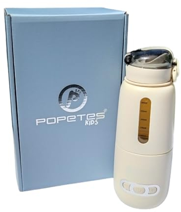 Popetes Kids - Calienta Biberones FREEDOM. Portátil e Inalámbrico, Rápido, Calentador de leche materna, Ajuste de Temperatura, Carga USB, Ideal para Viajes y Uso Diario
