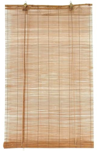 MadeInNature Store - Carrete de varillas, bambú, natural, altura ajustable, ancho a elección, interior y exterior, zona protegida, fijación con o sin taladrar (anchura 200 x 200 cm)