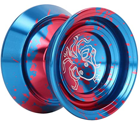 Marhynchus Premium Insensible en Métal Yoyo en Aluminium Alliage Yoyo Yoyo avec Une Puissante stabilité de Rotation pour Les Enfants Adultes Débutants Joueurs Avancés (Blue)