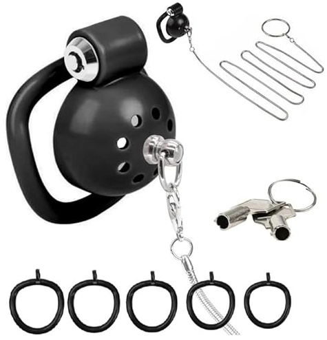 QiKKago Accesorios De Jaula De Fitness De Resina Negra, con 4 Anillos Diferentes, para Mejorar La Dureza Y La Resistencia, Herramientas Ligeras Y CóModas, Regalos para Parejas - H9