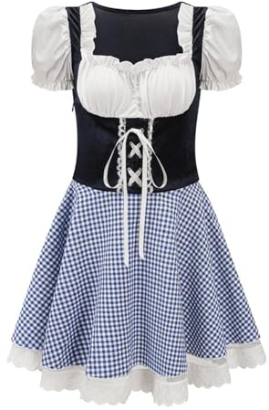 Juego de traje tirolés para mujer, Oktoberfest, traje tradicional tirolés, vestido tirolés, vestido tirolés, blusa larga, vestido tirolés para vestidos tradicionales, delantal moderno, tirolesa
