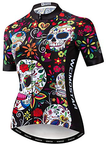 Hotlion Sommar andningsbar cykeltröja kvinnor mountainbike jersey snabbtorkande cykelskjorta kortärmad cykelkläder, 1CF2201, M