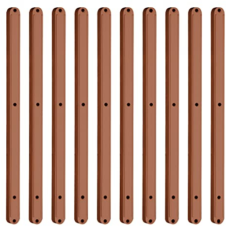 Yearninglife Rieles de plástico para cajones (5 pares de color marrón-298 mm),Blanco, Negro Y Marrón,TEF-UP00839