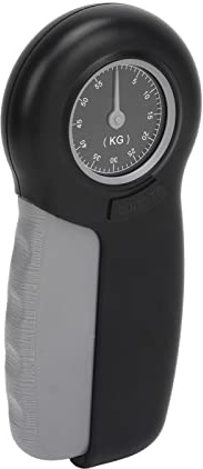 Dynamomètre à Main, Mètre de Force de Préhension Ergonomique, Mètre de Force de Préhension à écran et Pointeur pour L'entraînement du Poignet, L'entraînement des Doigts et les Tests(Gris et noir)