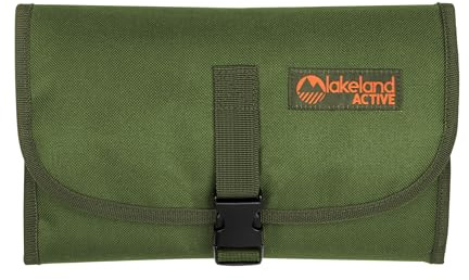 Lakeland Active Eskdale Fold Out Hanging Travel Toiletry Bag for Men & Women - Moss Green