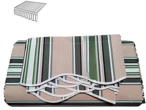 NILZA Telo Ricambio Tenda da Sole Tessuto di Ricambio per Tenda Parasole, 4×2m Tettuccio Parasole Estensibili Copertura Superiore di Ricambio, 280 G/m² Poliestere(Size:(10x6.5ft) 3x2m)