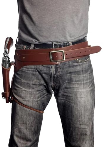 MDFCZXP PU Läder Gun Hölster, Revolver Hölster Hållare med Bälte Gunfighter Cowboy Lajv Cosplay Kostym Tillbehör