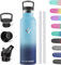 HoneyHolly Vakuum Isolierte Trinkflasche Edelstahl 1000ML, BPA Frei Wasserflasche Auslaufsicher Thermosflasche, Thermoskanne kohlensäure geeignet für Schule, Sport, Fahrrad, Fitness, Outdoor