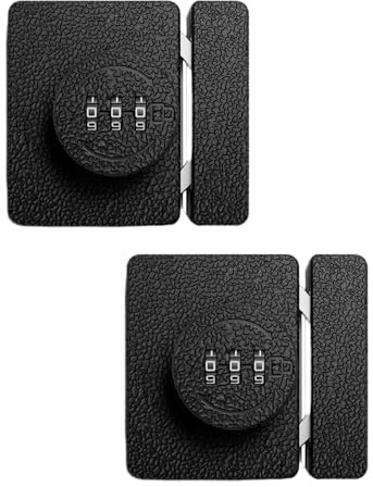 2 Pack Combination Cabinet Hasp Locks, Keyless Cabinet Lock Rotary Hasp Locks 3-Digit Mechanical Password Code Door Locks for Swinging/Sliding Doors