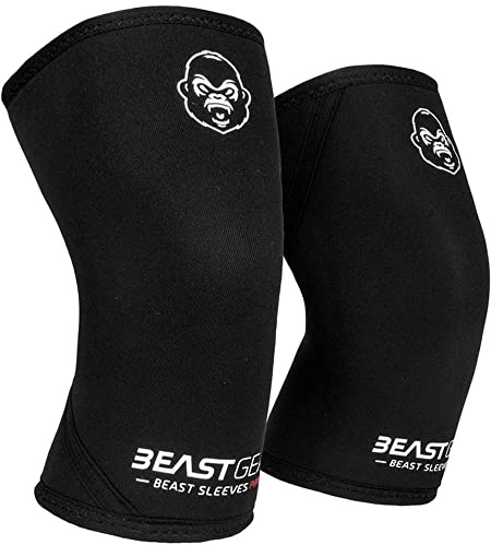 7mm Pro Knee Sleeves Neoprene Double-Ply Compression, Weightlifting | Knee Support,Protection, Weightlifting, Powerlifting, Strongman, Squats, Deadlift, Olympic Lifting