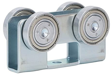 Conjunto de Carro de 4 Ruedas, Diseño de Cojinete y Pasador, Polea en Forma de U con Capacidad de Carga de 550 LB para Puertas Corredizas, Armarios, Cortinas y Rieles de Fábrica