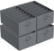 Niviy Schubladen Organizer Kleiderschrank 4er Set,Ordnungsboxen Faltbar Für Ihrer Kleidung,Hosen,Unterwäsche,Schrank Organize Stapelbare,Aufbewahrungsbox Ordnungssystem 7 Fächer,(L44*B30*H20cm Grau