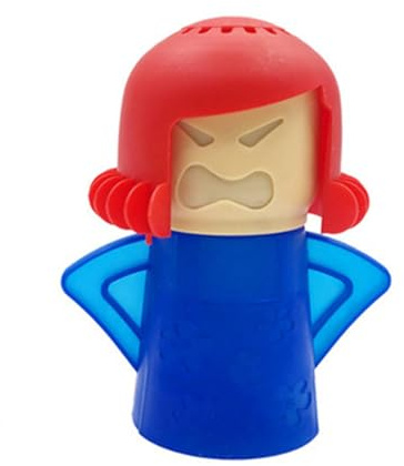 Limpiador de microondas Angry Mom,El limpiador de vapor limpia fácilmente crud en cuestión de minutos - Herramienta de equipos de limpieza de refrigeradores de dibujos animados utilizando vinagre y