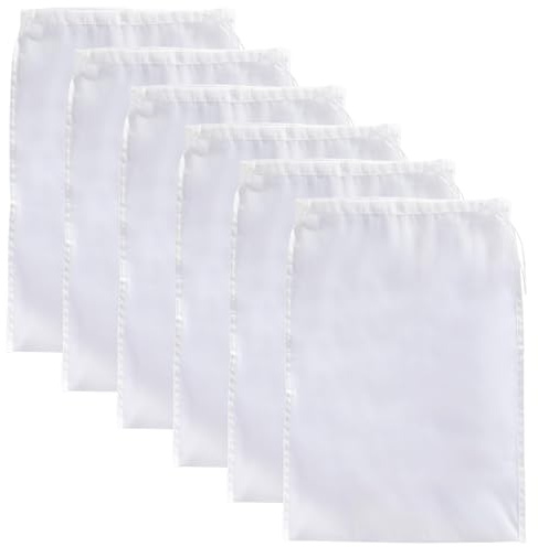 JYSNOW 6 Pezzi Sacchetto Filtro per Latte di Soia, Garza Alimentare, 20 x 30 cm Sacchi Filtranti per Lattes a Maglia Fine, Sacchetti Latte di Noci, per Formaggio, Caffè, Succo di Frutta
